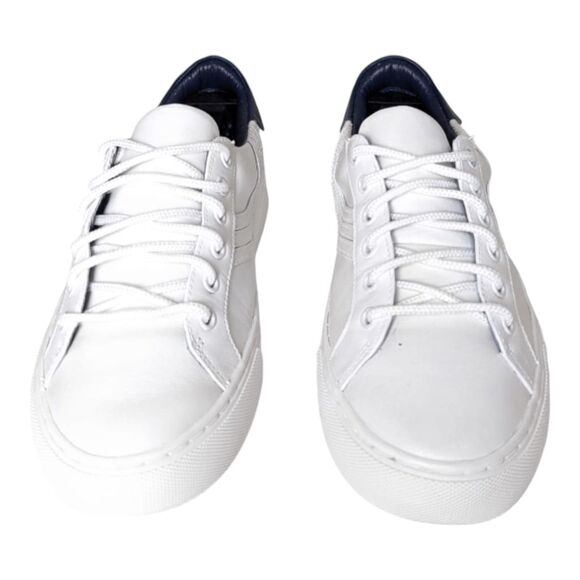 TORY BURCH Chevron White Leather Sneaker Size 7M - Picture 4 of 7